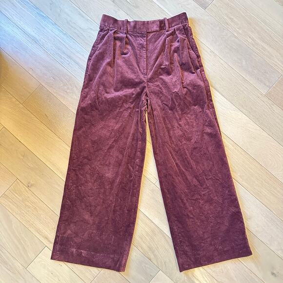 Banana Republic Pants - Banana Republic Rivoli Relaxed Corduroy Wide Leg Dress Pants Women's Size 10